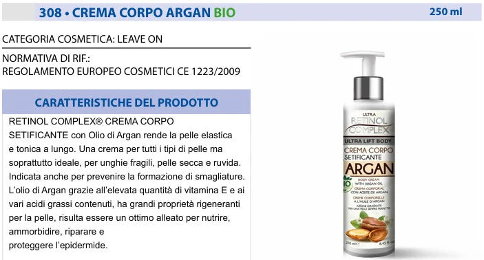 CREMA CORPO ARGAN 250 ml