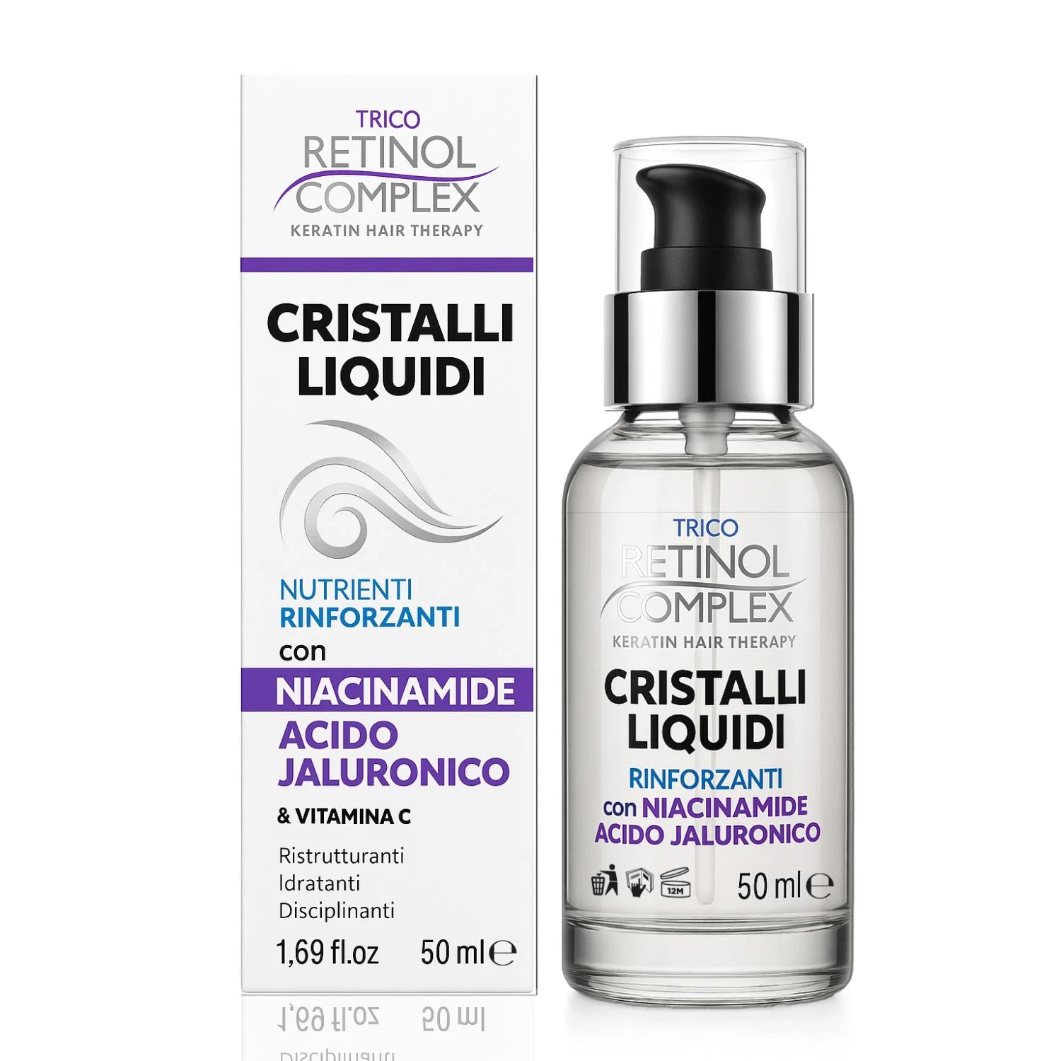 CRISTALLI LIQUIDI CON NIACINAMIDE E ACIDO JALURONICO 50ml