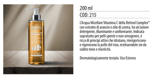 ACQUA MICELLARE CON VITAMINA C 200ml