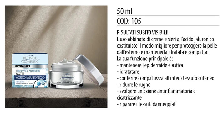 CREMA VISO NOTTE ALL’ACIDO JALURONICO 50ml
