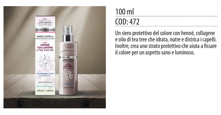 SIERO CAPELLI PROTEZIONE COLORE CON HENNE’ & COLLAGENE 100ml