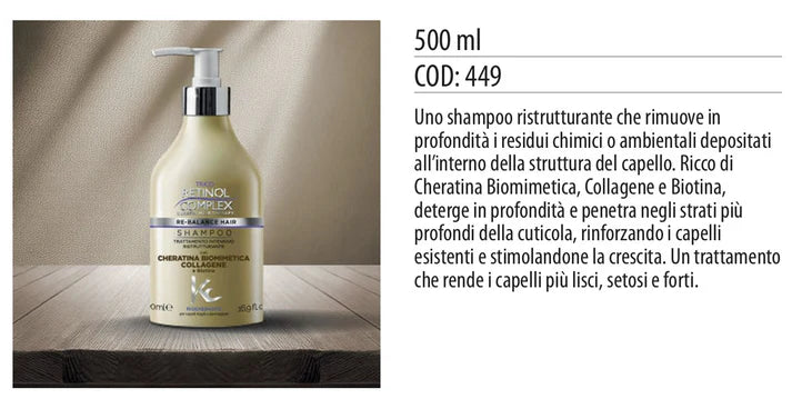 SHAMPOO CON CHERATINA BIOMIMETICA 500ml
