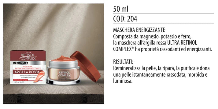 MASCHERA VISO ARGILLA ROSSA 50ml