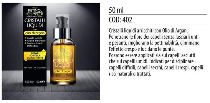 CRISTALLI LIQUIDI CON OLIO DI ARGAN 50ml
