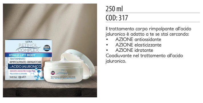TRATTAMENTO RIMPOLPANTE ALL’ACIDO JALURONICO 250ml