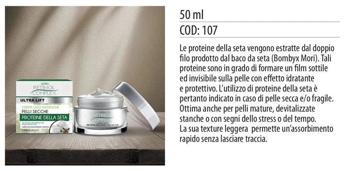 CREMA VISO ALLE PROTEINE DELLA SETA 50ml