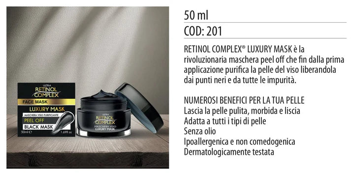 MASCHERA VISO BLACK LUXURY MASK 50ml