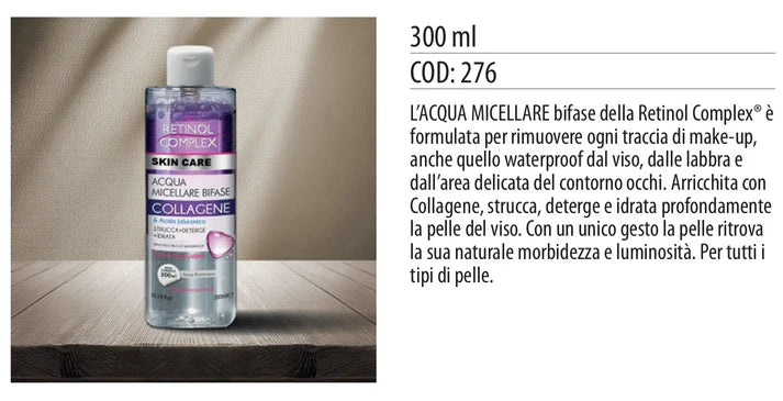 ACQUA MICELLARE BIFASE CON COLLAGENE 300ml