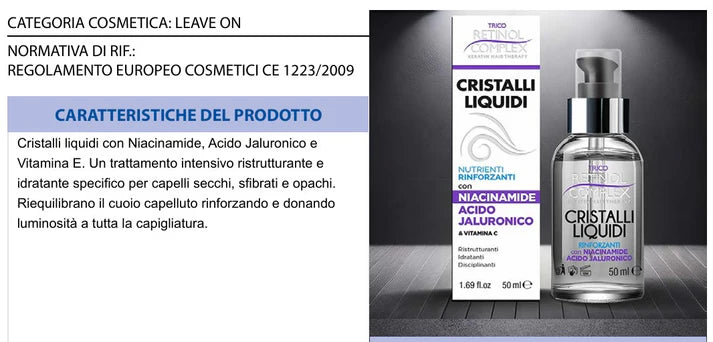 CRISTALLI LIQUIDI CON NIACINAMIDE E ACIDO JALURONICO 50ml