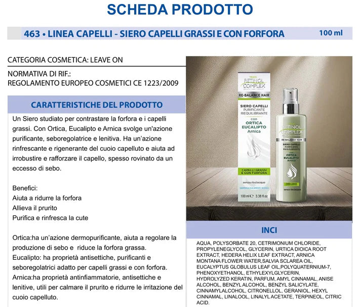 SIERO CAPELLI GRASSI E CON FORFORA 100ml
