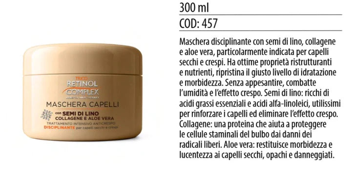 MASCHERA CAPELLI SECCHI E CRESPI 300ml