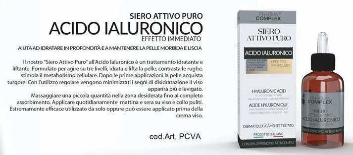 SIERO VISO ATTIVI PURI ACIDO IALURONICO 30ML