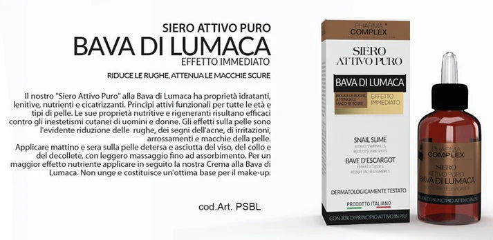 SIERO VISO ATTIVI PURI BAVA DI LUMACA 30ML