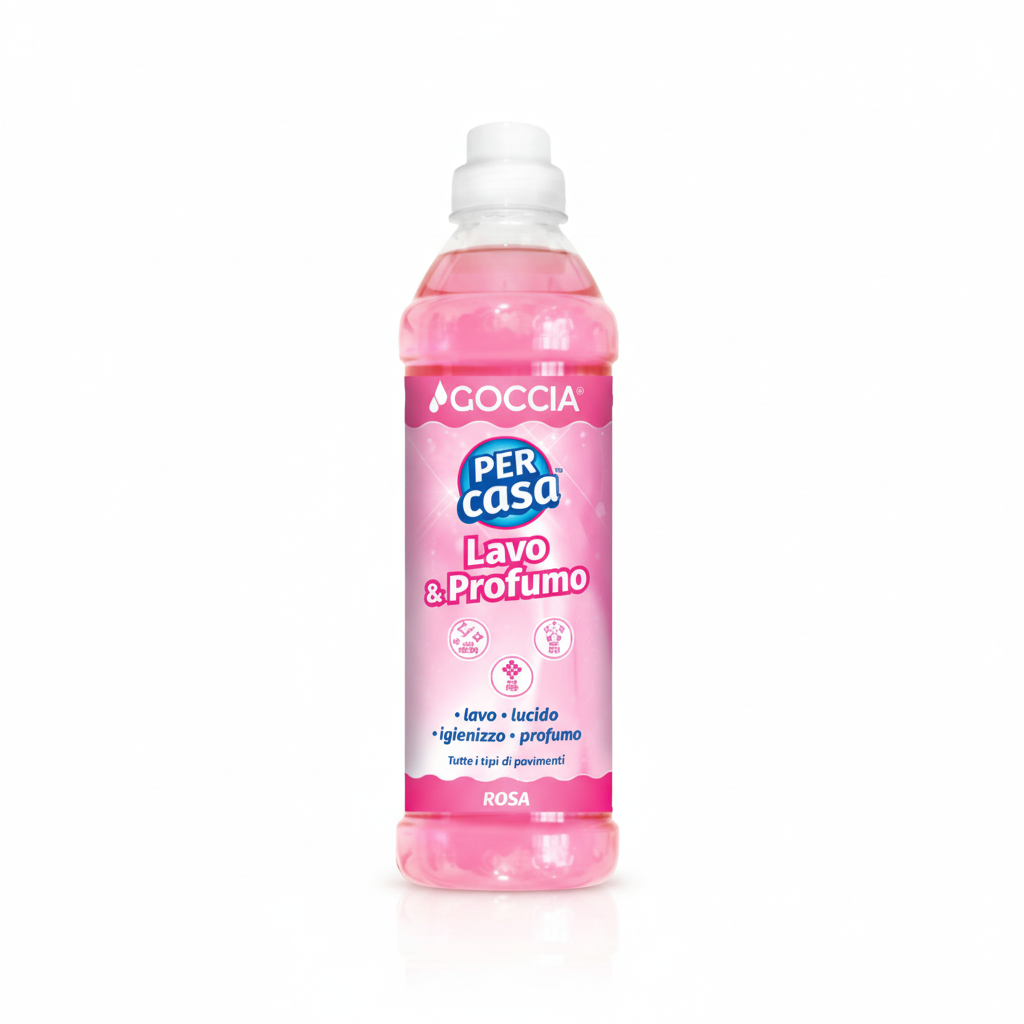 DETERGENTE PER PAVIMENTI LAVA E PROFUMA ROSA